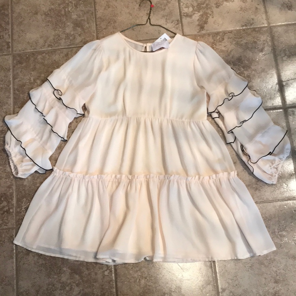 Blush long sleeve dress